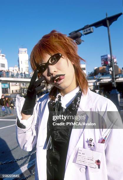 Cosplay - A gothic doctor, Sunday sub-culture parade at Yoyogi-koen Harajuku, Tokyo 2001.