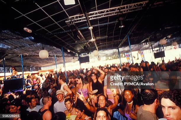 Dancing crowd, Space, Ibiza, 1999.