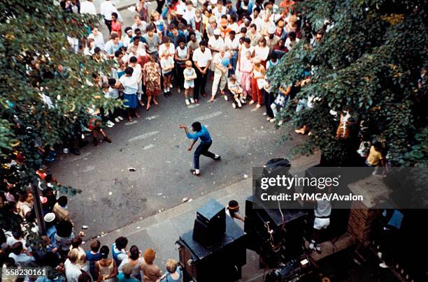 Norman Jay's Good Times sound-system Notting Hill Carnival London UK 1984.