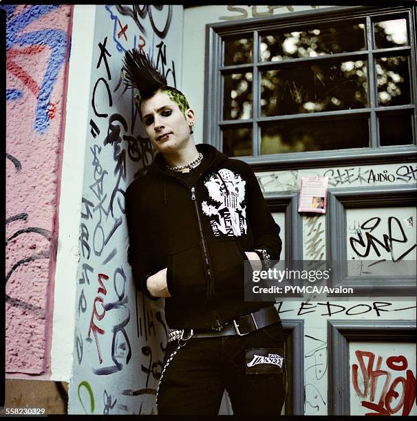 Portrait of a young Punk in Berlin 2009.