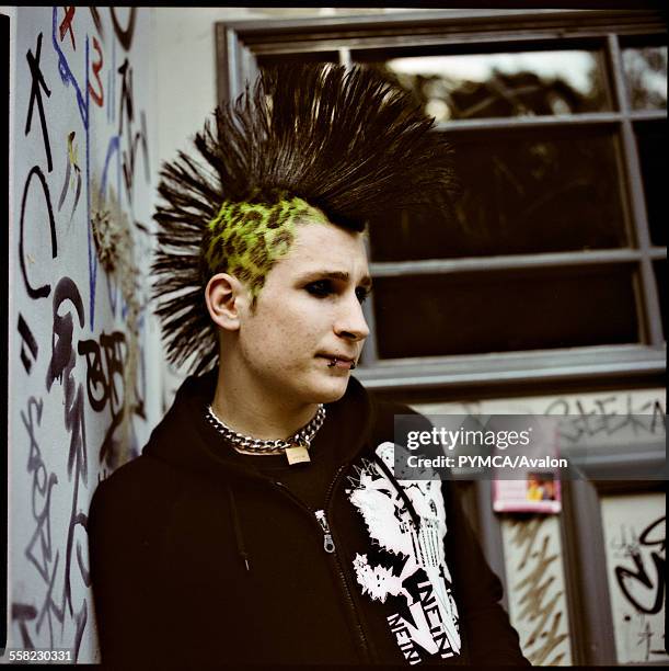 Portrait of a young Punk in Berlin 2009.