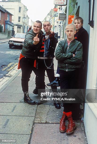 Swearing Skinheads, Brighton, UK 1980's.