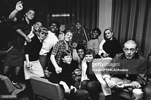 Group of Ska, 2 Tone fans, at a gig at Friars, Aylesbury, UK 1980.