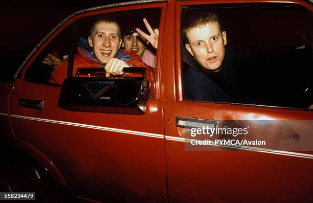 Ravers at Motorway Services 1992.