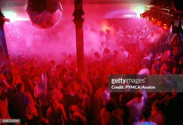 The Hacienda main dancefloor, Manchester 1989.