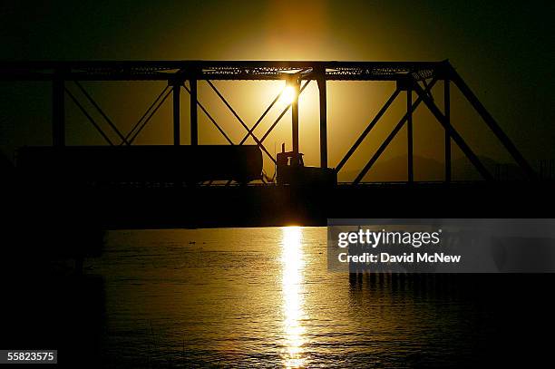 Bridge on Highway 4 over the Old River, built in 1915, accommodates only one large truck at a time on September 28, 2005 west of Stockton,...