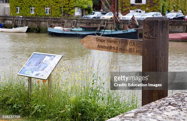River Alde Sailor's Walk footpath sign at Snape Maltings, Suffolk, England
