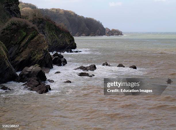 Rocky coastline, Combe Martin, Exmoor, Devon