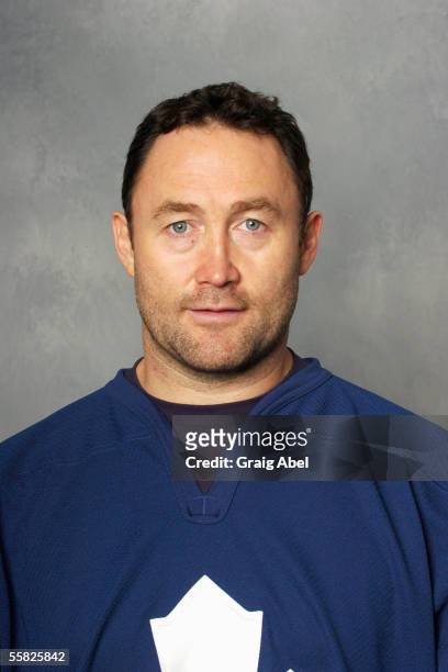Ed Belfour of the Toronto Maple Leafs poses for a portrait at Air Canada Centre on September 12,2005 in Toronto, Ontario, Canada.
