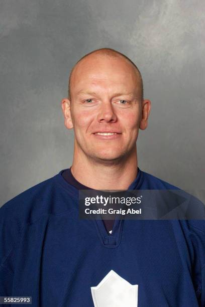 Mats Sundin of the Toronto Maple Leafs poses for a portrait at Air Canada Centre on September 12,2005 in Toronto, Ontario, Canada.
