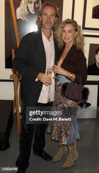 Angel Rutherford Relation Mike Rutherford with wife Angie attend the Private View for