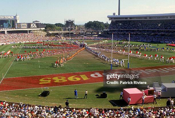 General view of the S.C.G before the start of the 1985 NSWRL Grand Final between the St George Dragons and the Canterbury Bulldogs held at the Sydney...