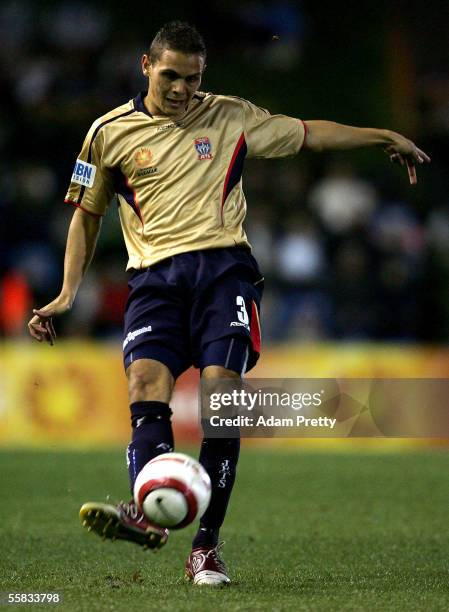 Jade North of the Jets in action during the round 6 A-League match between the Newcastle Jets and the Queensland Roar at the Energy Australia Stadium...