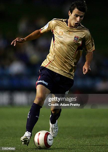 Labinot Haliti of the Jets in action during the round 6 A-League match between the Newcastle Jets and the Queensland Roar at the Energy Australia...