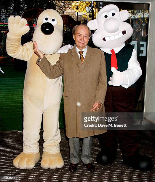 Peter Sallis arrives at the UK Charity premiere of animated film "Wallace & Gromit: The Curse Of The Were-Rabbit" at the Odeon West End on October 2,...