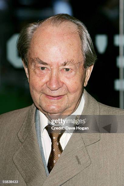 Actor Peter Sallis arrives at the UK Charity premiere of animated film "Wallace & Gromit: The Curse Of The Were-Rabbit" at the Odeon West End on...