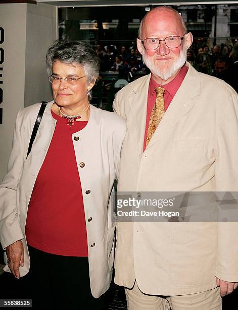 Actor Nicholas Smith and his partner arrive at the UK Charity premiere of animated film "Wallace & Gromit: The Curse Of The Were-Rabbit" at the Odeon...