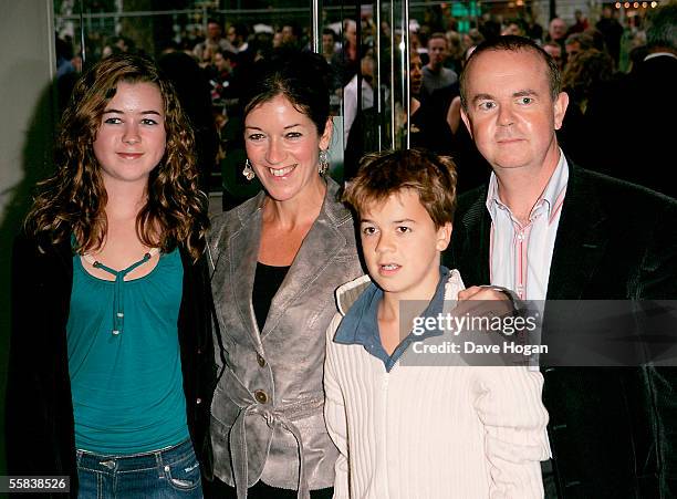 Ian Hislop and his family arrive at the UK Charity premiere of animated film "Wallace & Gromit: The Curse Of The Were-Rabbit" at the Odeon West End...