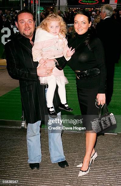 Actor John Thomson, his wife and their daughter Olivia arrive at the UK Charity premiere of animated film "Wallace & Gromit: The Curse Of The...