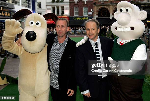 Directors Steve Box and Nick Park arrive at the UK Charity premiere of the animated film "Wallace & Gromit: The Curse Of The Were-Rabbit" at the...