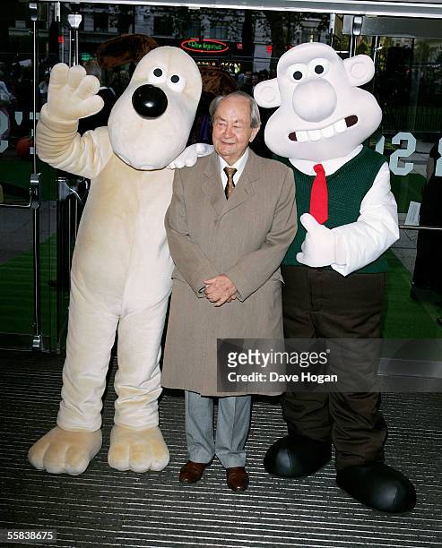 Actor Peter Sallis arrives at the UK Charity premiere of animated film "Wallace & Gromit: The Curse Of The Were-Rabbit" at the Odeon West End on...