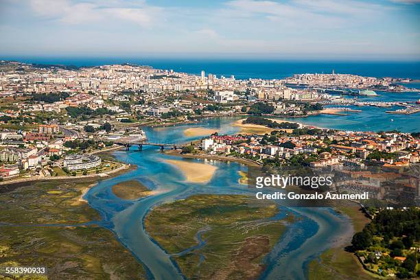 panoramic view of  coruã±a - galicia stock pictures, royalty-free photos & images