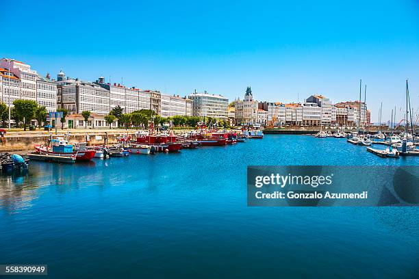 marina in a coruã±a. - a coruna stock pictures, royalty-free photos & images