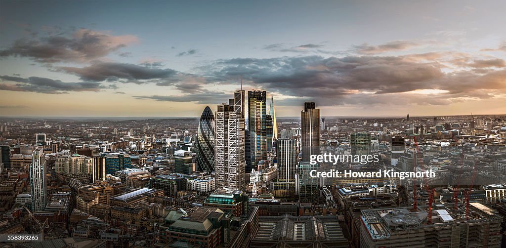 City of London aerial looking South