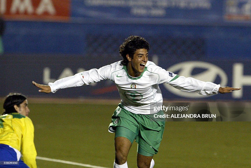 Mexican Carlos Vela celebrates his goal