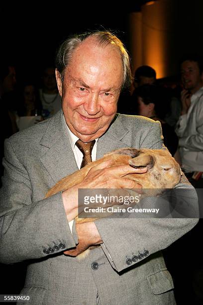 Actor Peter Sallis attends the aftershow party following the UK Charity premiere of animated film "Wallace & Gromit: The Curse Of The Were-Rabbit,"...