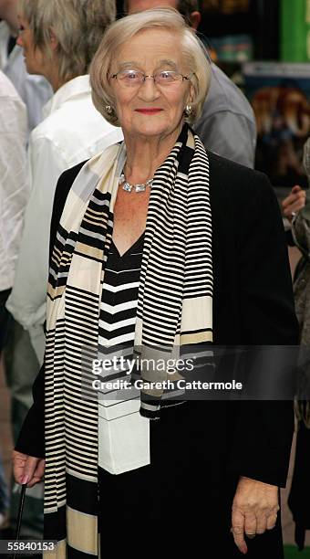 Actress Liz Smith arrives at the UK Charity premiere of animated film "Wallace & Gromit: The Curse Of The Were-Rabbit" at the Odeon West End on...