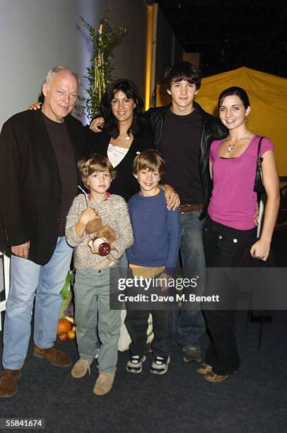 Musician David Gilmour of Pink Floyd, his wife writer Polly Samson and family attend the aftershow party following the UK Charity premiere of...