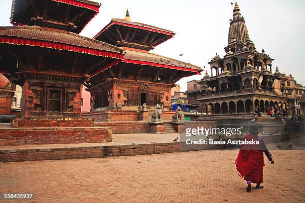 durbar square, patan - kathmandu stockfoto's en -beelden
