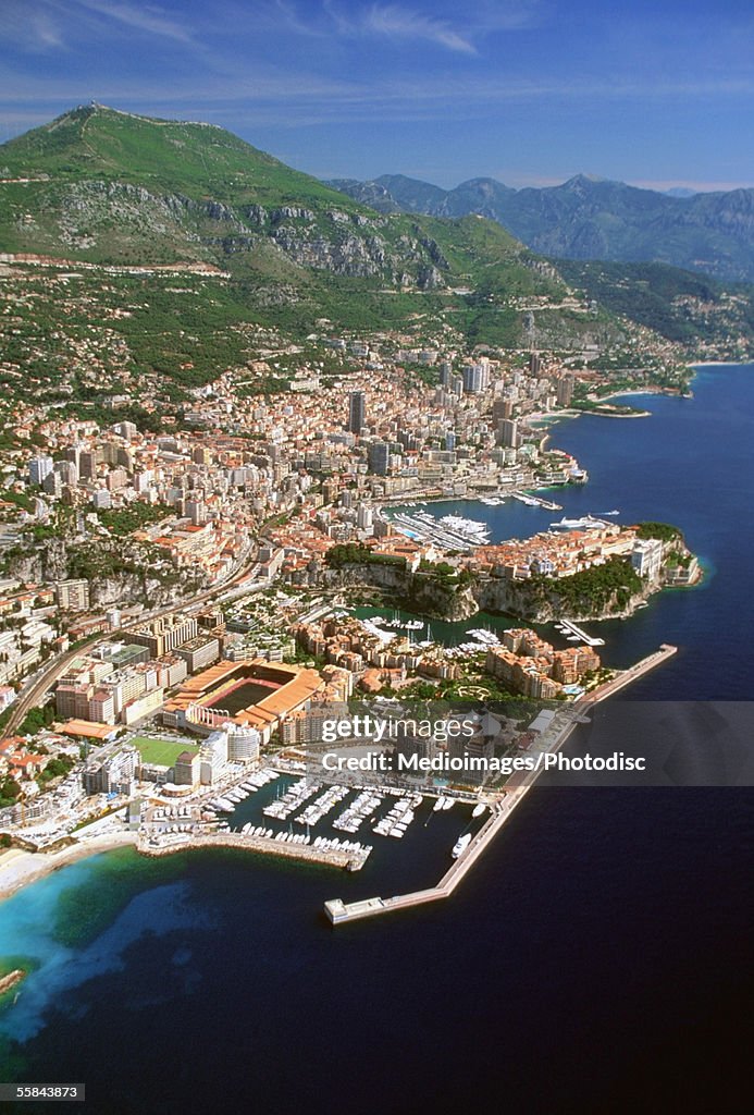 Aerial view of a city, Monte Carlo, Monaco, France