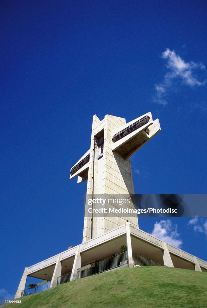 Low angle view of El Vigia Cross, Ponce, Puerto Rico, Caribbean