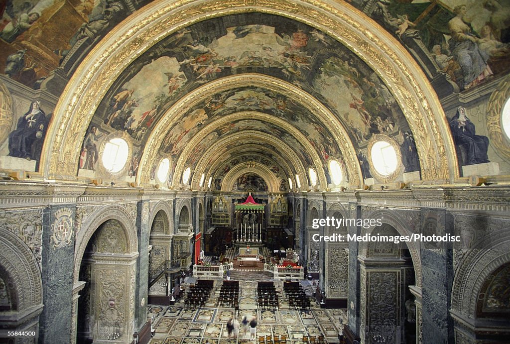 Interiors of St. John Co-Cathedral, Valletta, Malta