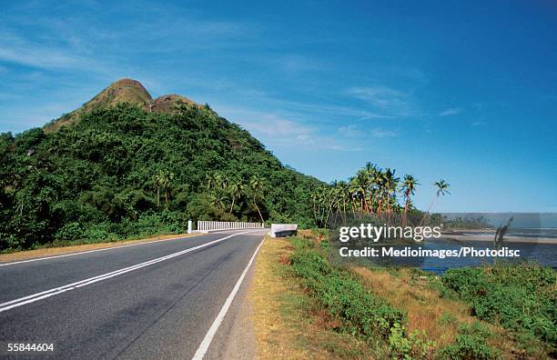 natadola beach road, nadi, viti levu island, fiji - fiji landscape stock pictures, royalty-free photos & images