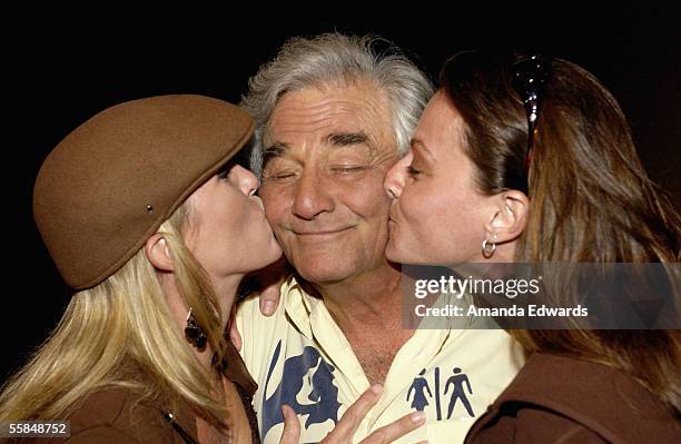 Actor Peter Falk greets fans at the Variety Screening Series of "The Thing About My Folks" at the Arclight Theaters on October 3, 2005 in Hollywood,...