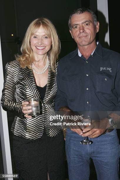 Author Lizzie Spender with Horse Whisperer Ron Kerr attend the launch of her book "Wild Horse Diaries" at the Art Gallery of New South Wales on...