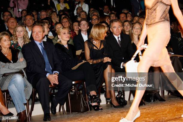 French Culture Minister Renaud Donnedieu de Vabres, actress Sharon Stone, pianist Helene Mercier Arnault and her husband Bernard Arnault, CEO and...