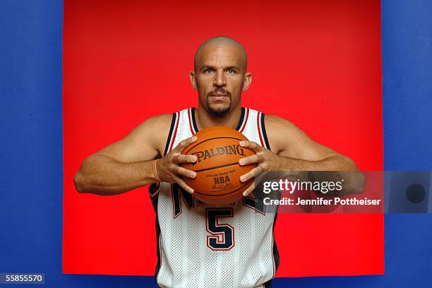 Jason Kidd of the New Jersey Nets poses for a portrait during Nets Media Day October 3, 2005 at the Champion Center in East Rutherford, New Jersey....