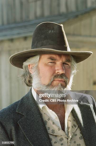 American musician and actor Kenny Rogers in a publicity photo for the CBS television movie 'The Gambler,' directed by Dick Lowry, California, 1980.