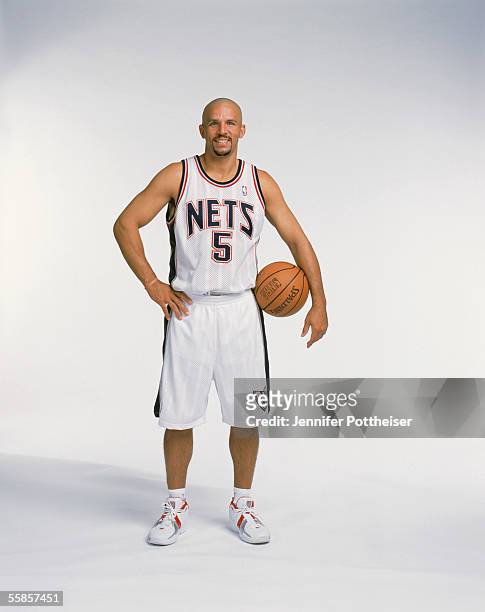 Jason Kidd of the New Jersey Nets poses for a portrait during the New Jersey Nets Media Day on October 3, 2005 in East Rutherford, New Jersey. NOTE...