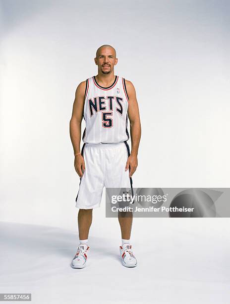 Jason Kidd of the New Jersey Nets poses for a portrait during the New Jersey Nets Media Day on October 3, 2005 in East Rutherford, New Jersey. NOTE...