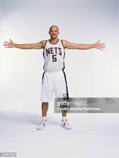 Jason Kidd of the New Jersey Nets poses for a portrait during the New Jersey Nets Media Day on October 3, 2005 in East Rutherford, New Jersey. NOTE...