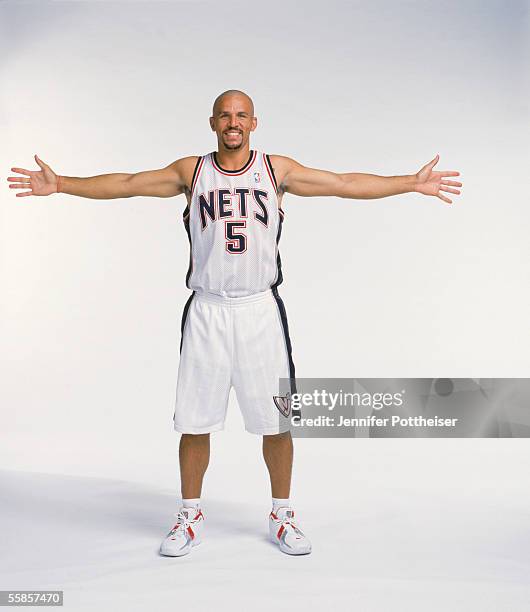 Jason Kidd of the New Jersey Nets poses for a portrait during the New Jersey Nets Media Day on October 3, 2005 in East Rutherford, New Jersey. NOTE...