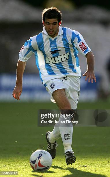 Alexandre Frutos of Brighton in action during the Coca-Cola Championship match between Brighton & Hove Albion and Norwich City at the Withdean...