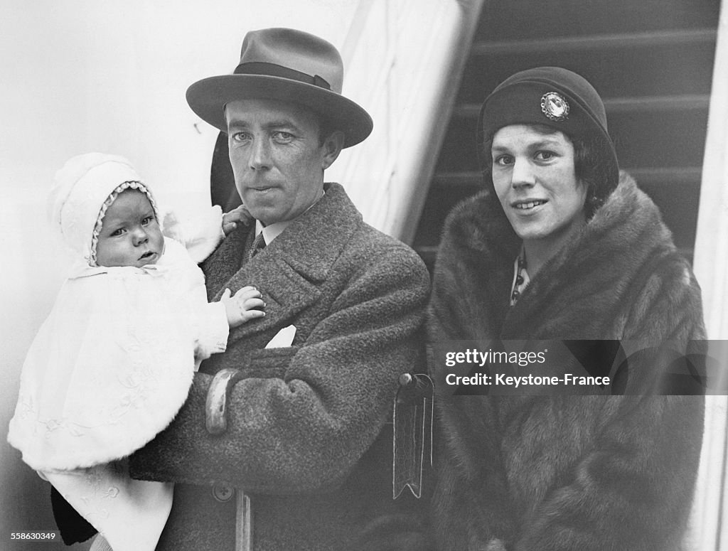 Folke Bernadotte With Family Arrives In New York