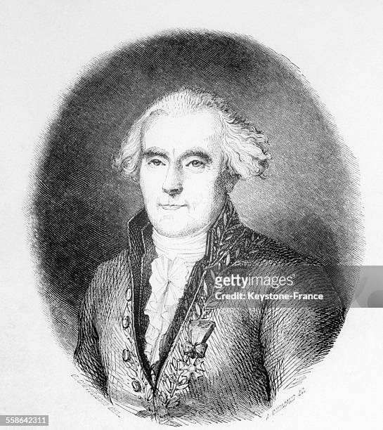 Reproduction d'un portrait de Pierre-Simon Laplace par Edmond Lechevallier-Chevignard.