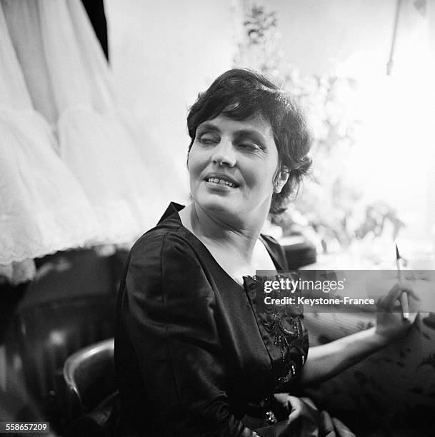 Portrait d'Amalia Rodrigues à Paris, France le 20 février 1960.